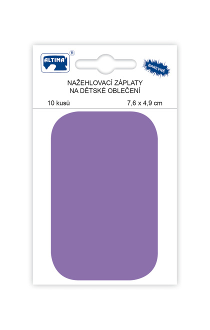 Nažehľovacie záplaty malé 10 ks v balení - fialová